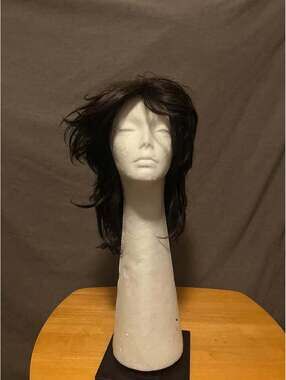 Black Layered Shag Mullet Wig